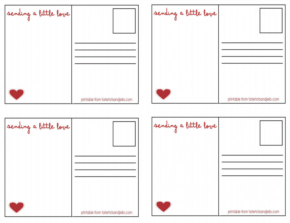 Adorable Valentine Postcards - Free Printables! Brighten up someone's day with a sweet postcard sharing why they are important to you! 