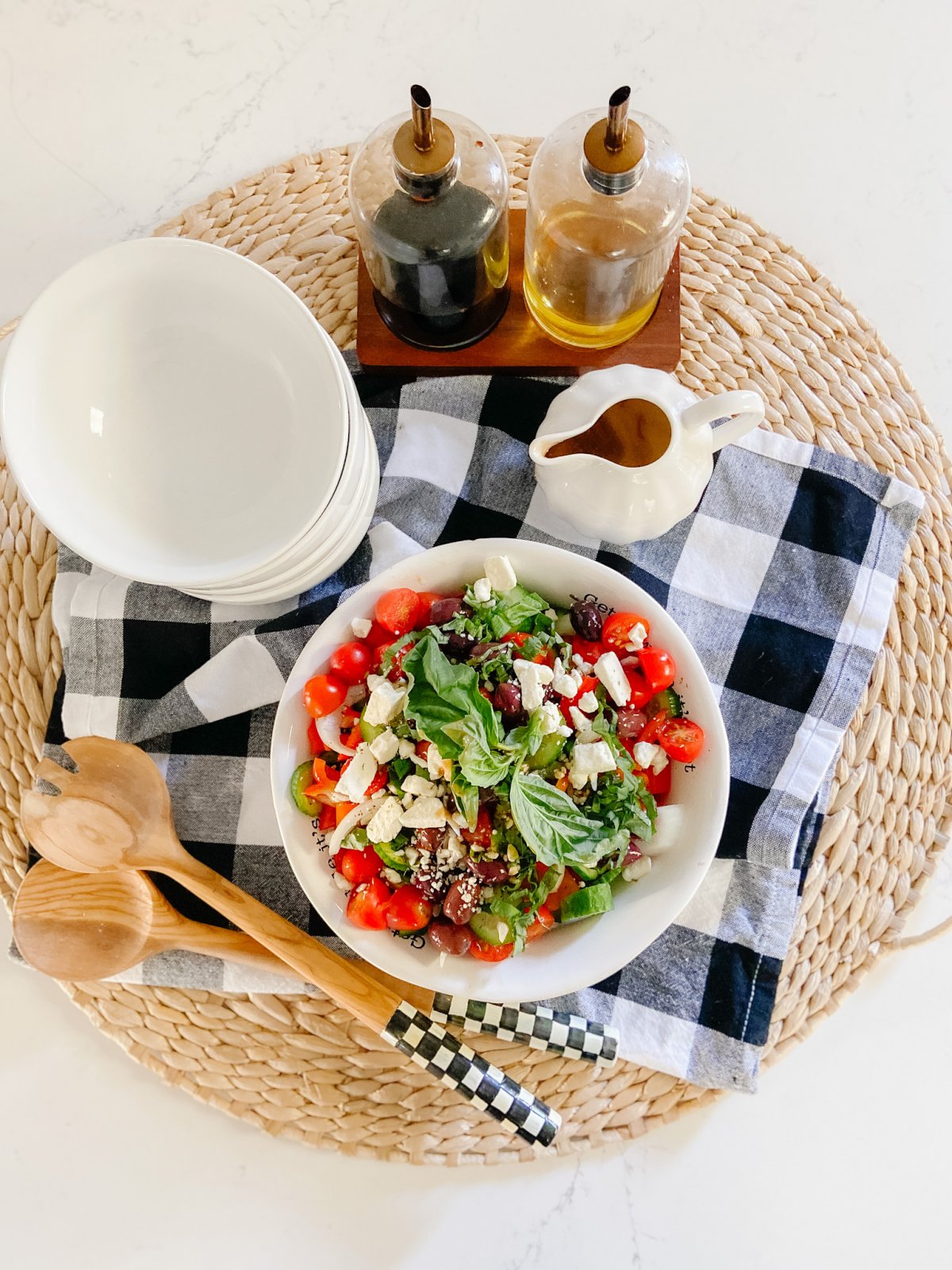 Zesty Keto Greek Feta Salad. Crisp veggies, tart kalamata olives, creamy feta and a zesty vinaigrette dressing make a refreshing low-carb salad! 