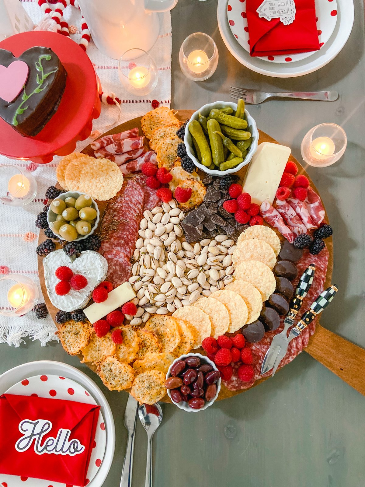 The easiest low-carb keto Charcuterie board. Enjoy low-carb snacks for Valentine's Day with these delicious nibbles that are also keto-friendly!