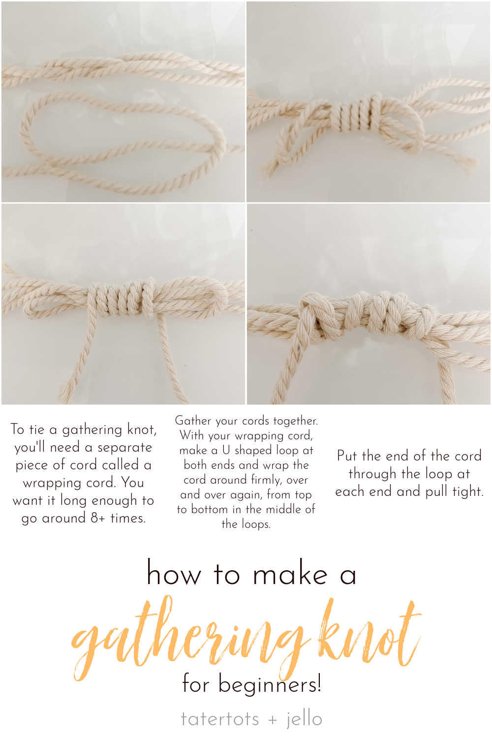 Make a Macrame Market Bag for Beginners! One of the best parts of spring and summer is fresh produce at the farmer's market. Make an easy macrame market bag with this easy DIY! 