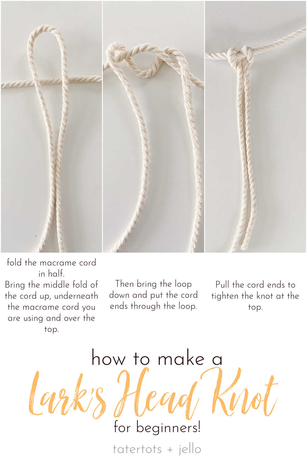 Make a Macrame Market Bag for Beginners! One of the best parts of spring and summer is fresh produce at the farmer's market. Make an easy macrame market bag with this easy DIY! 