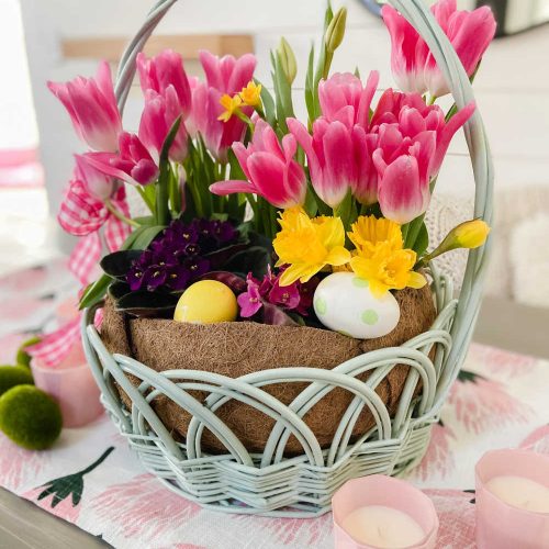 Easter Basket Living Centerpiece