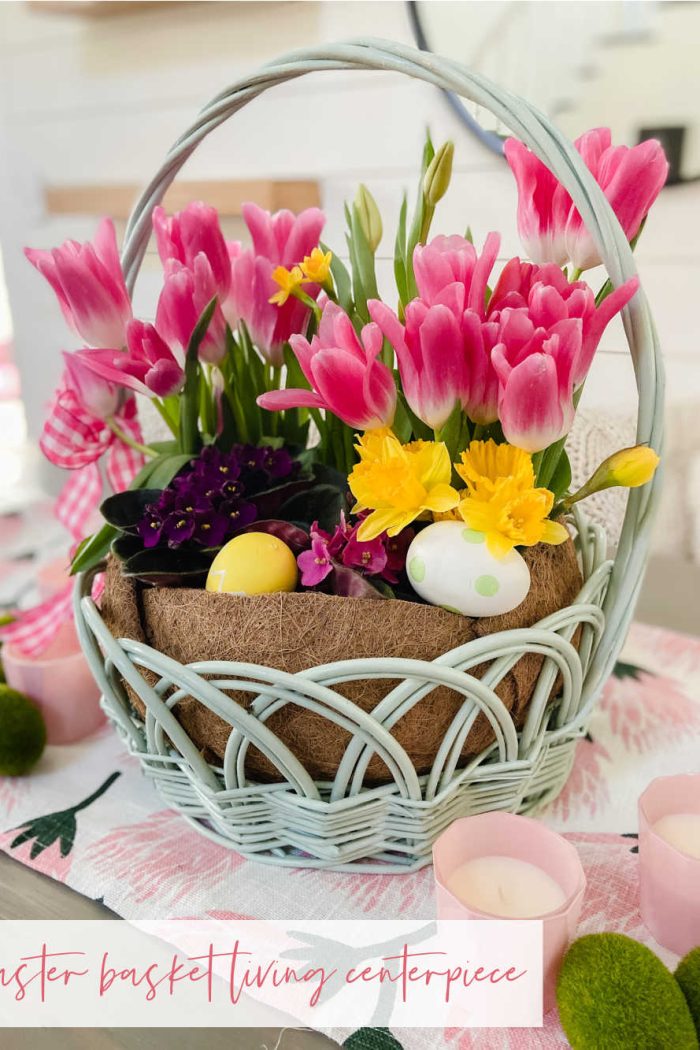 Easter Basket Living Floral Centerpiece