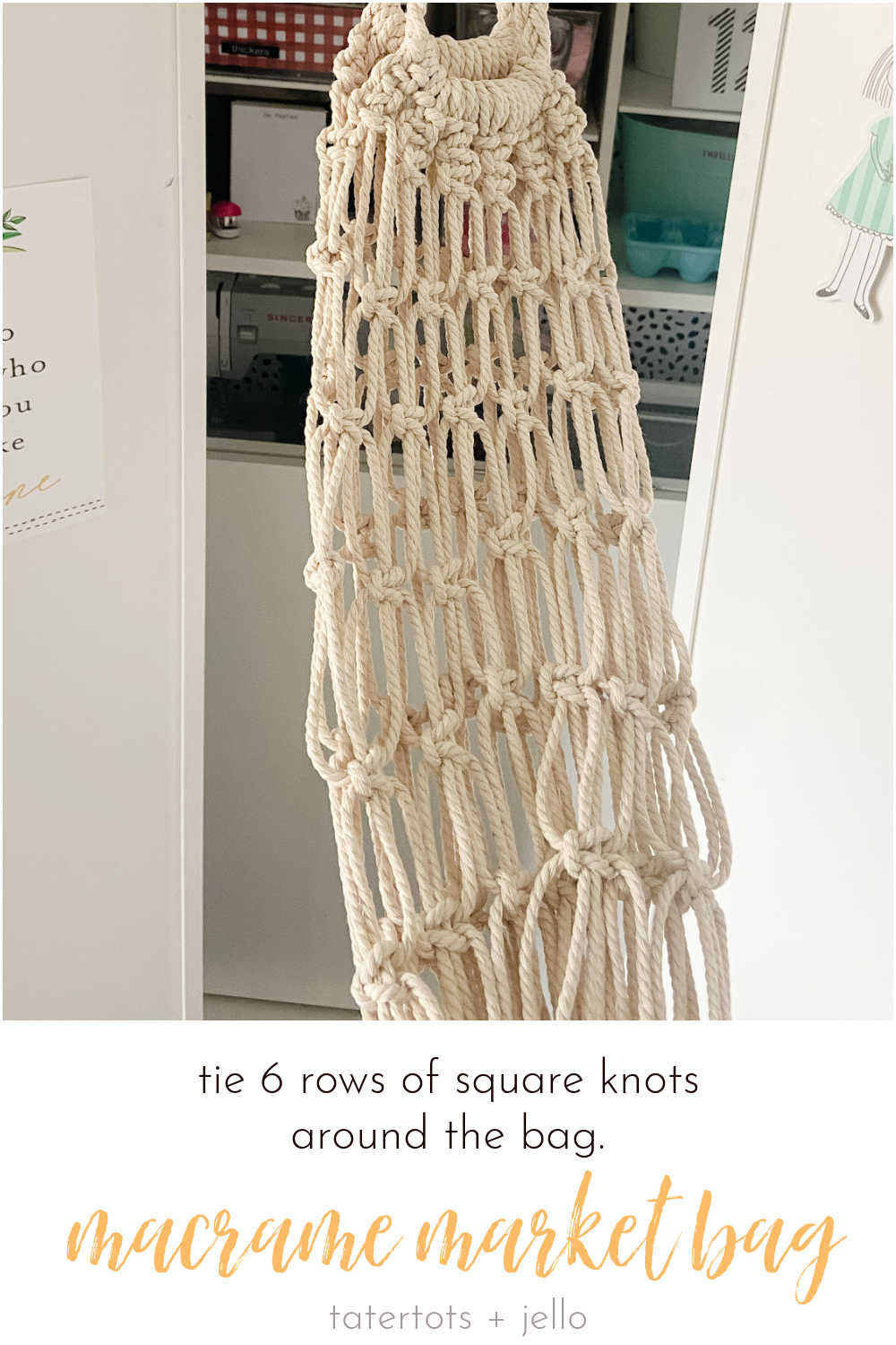 Macrame market bag online pattern