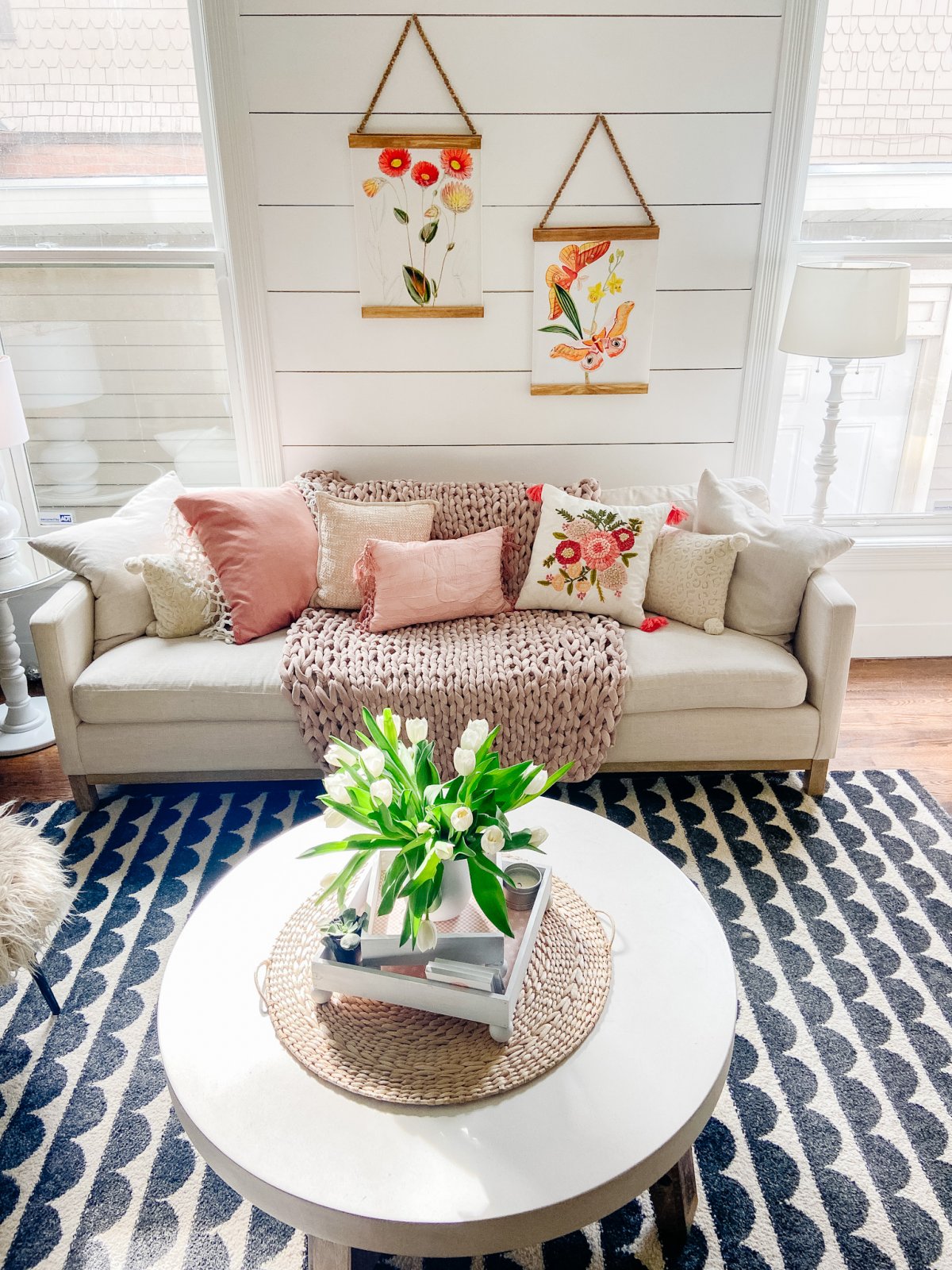 Spring Botanical Prints with DIY Beaded Hangers. Bring a little spring color into your home and make beaded hangers for less than $5!