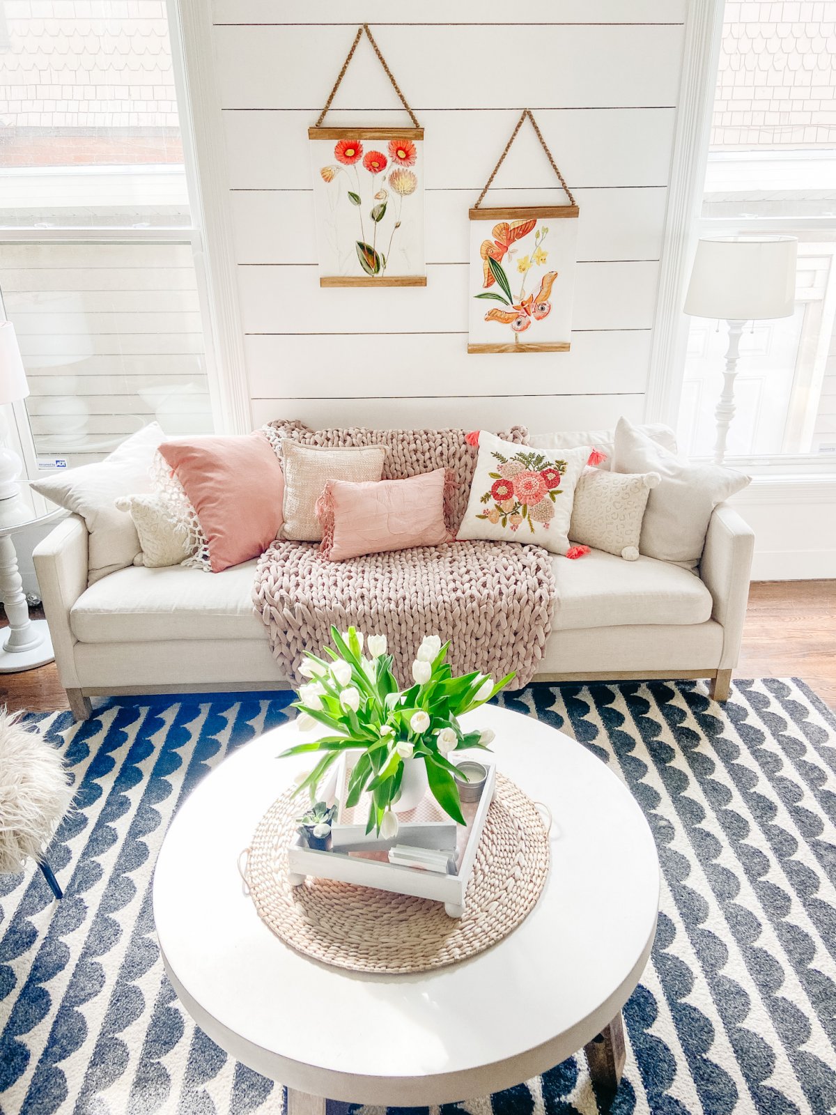 Spring Botanical Prints with DIY Beaded Hangers. Bring a little spring color into your home and make beaded hangers for less than $5!