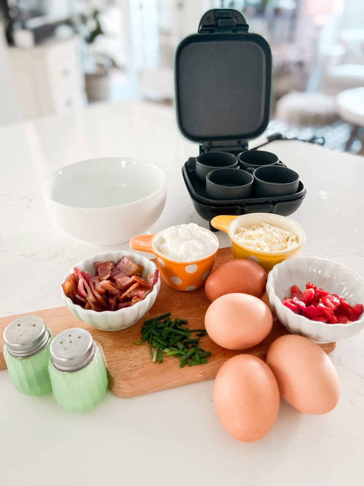 Bacon and Red Pepper Egg Bites. Egg bites are perfect for breakfast or anytime. You can make your own in minutes with this easy low carb, protein filled recipe using an Egg Bite Maker.