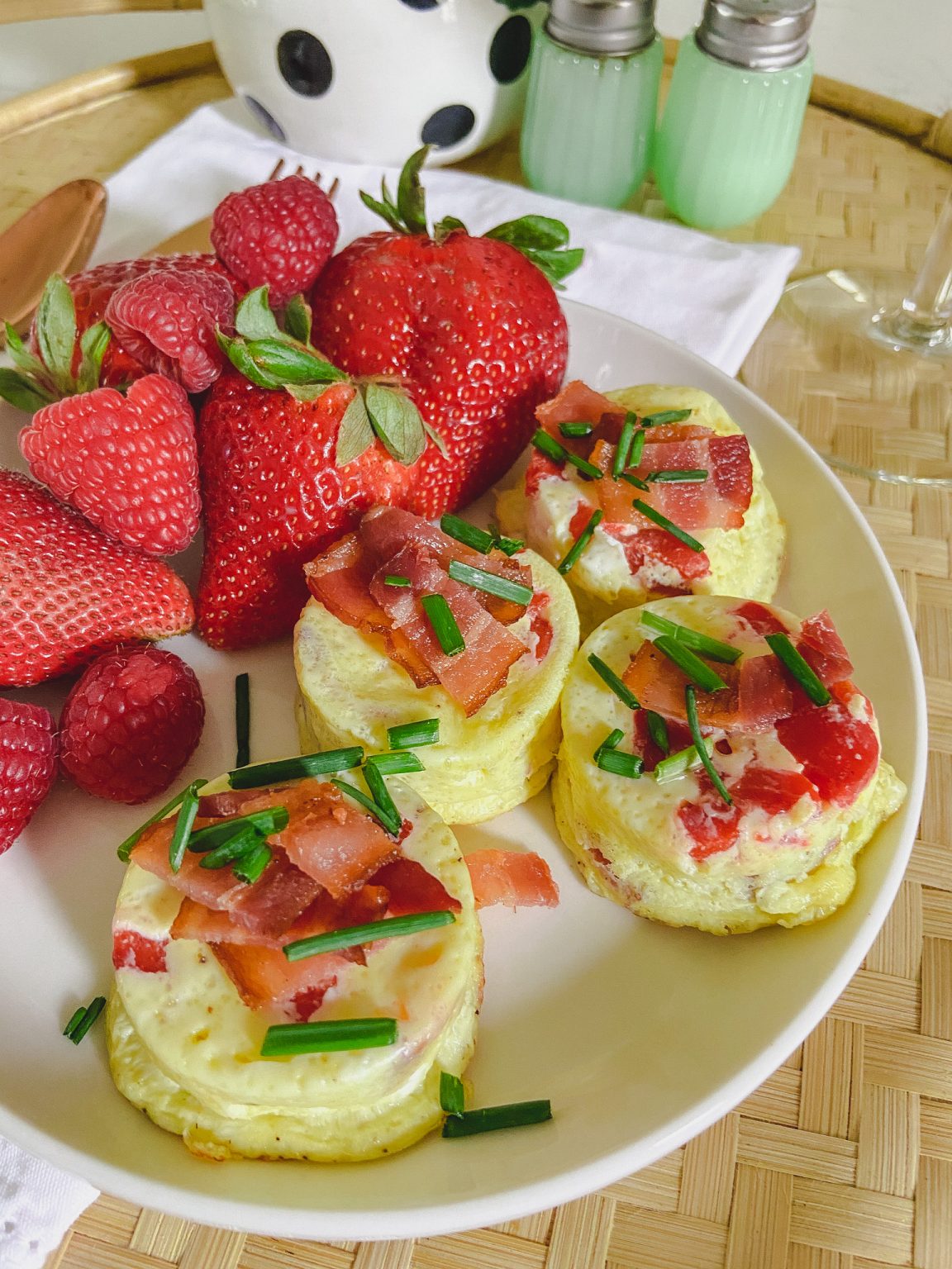 Bacon and Red Pepper Egg Bites with the easiest egg bite recipe