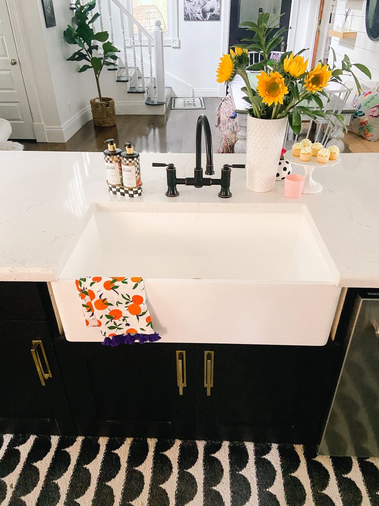 Black and white kitchen remodel in an 1891 home 