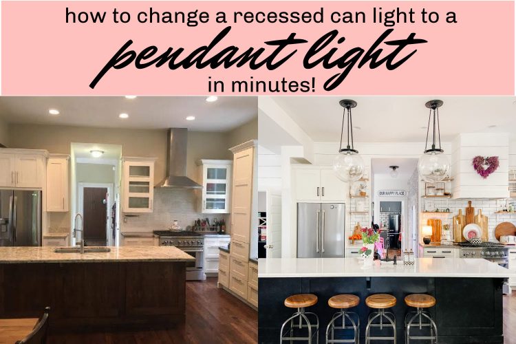 How to Change a Recessed Can Light to a Pendant Light No Remodeling