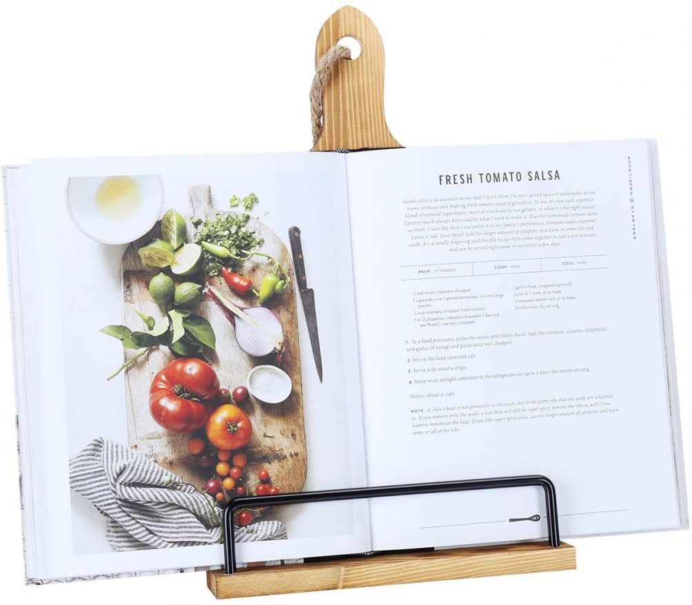 Wood Cookbook Holder for the foodie or chef in your life. 