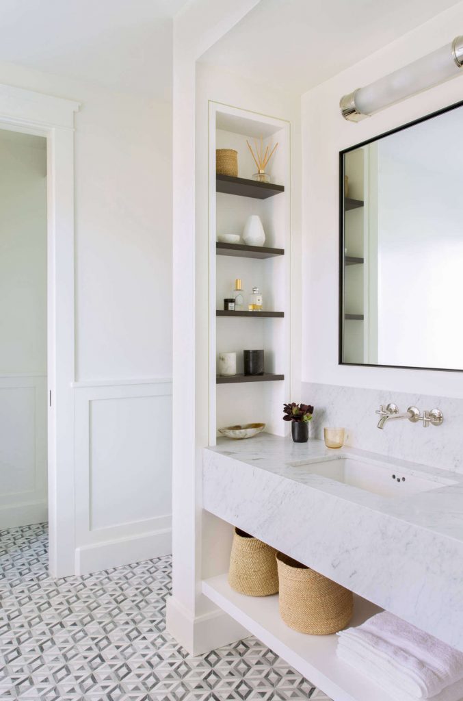 The Studs Bathroom Storage Ideas, Built In Bathroom Shelves For Towels