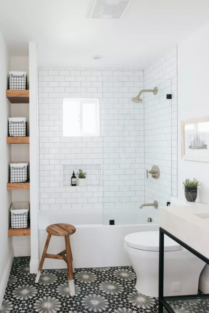 15 Between the Studs Bathroom Storage Ideas for small spaces