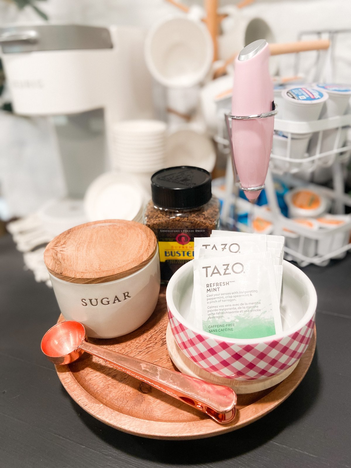 Coffee and Snack Bar Cart Upcycle. Create a beverage and snack station for guests by painting a vintage cart and giving it new life!