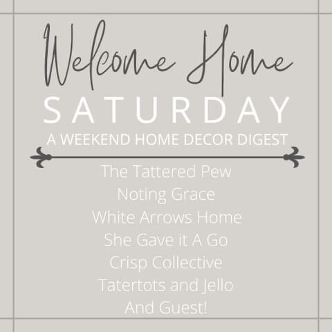 Welcome Home Saturday. Each Saturday I will share a few of my favorite things and some DIY ideas that I love!