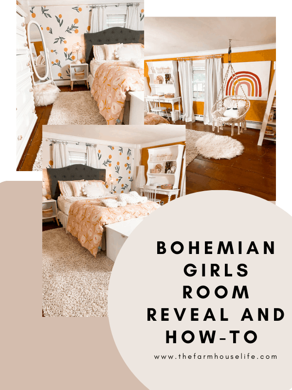 Bohemian girls room at The Farmhouse Life 