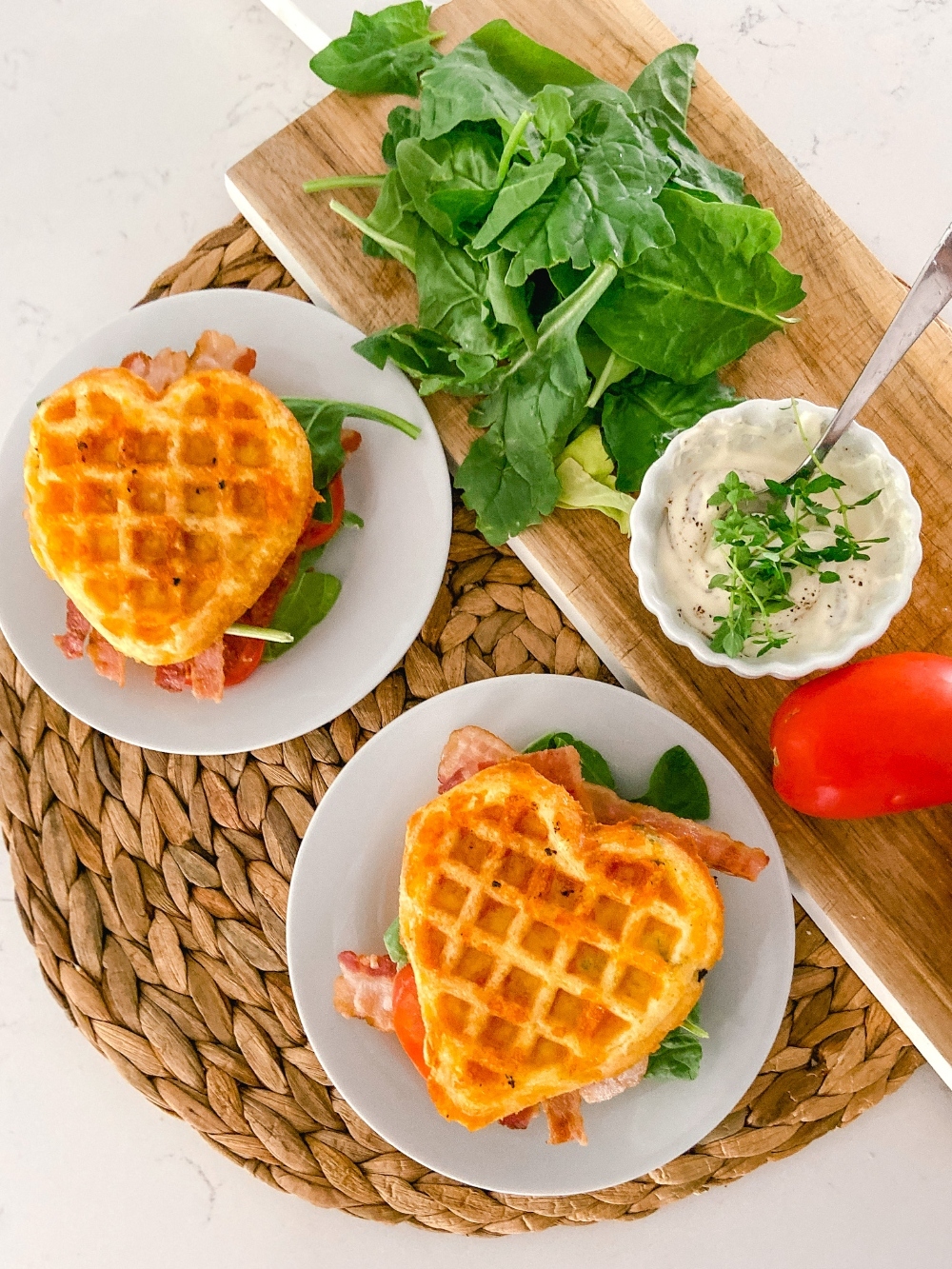 4 grams NET carbs. Chaffle BLT Sandwiches with Herb Mayo. Nothing's better in the summer than a fresh BLT. Stay on track with this low-carb, keto-friendly BLT! 