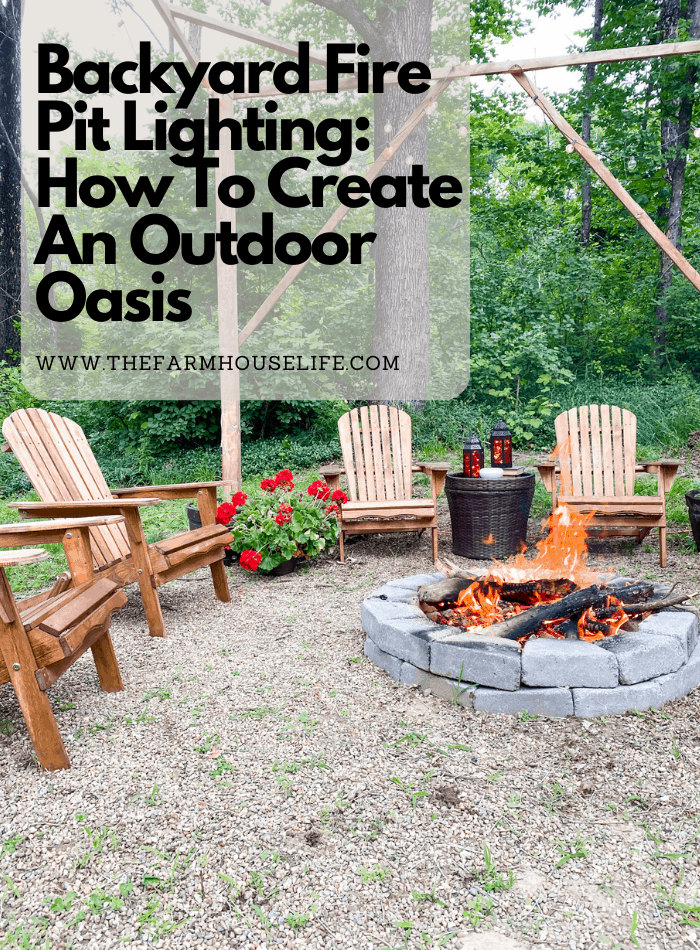 how to add lighting to a backyard fire pit. 