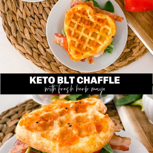Keto Chaffle BLT Sandwich