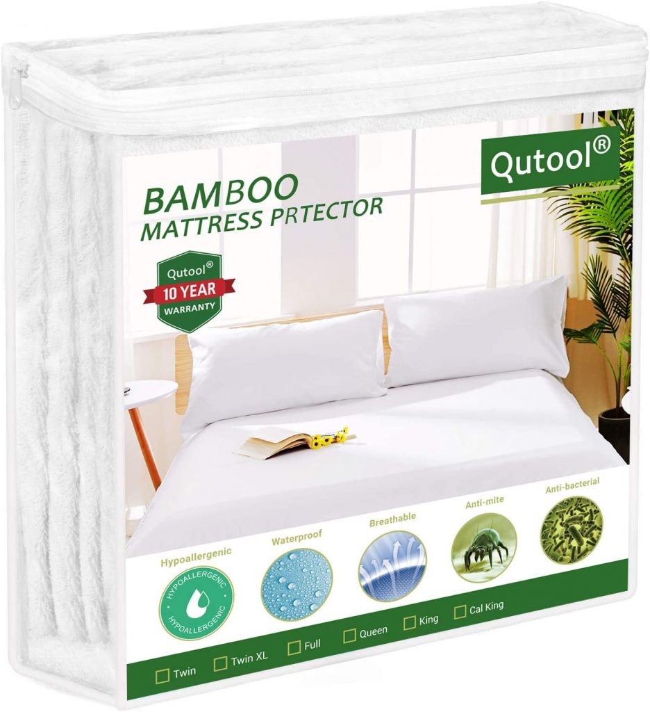 White mattress cover for guest room 