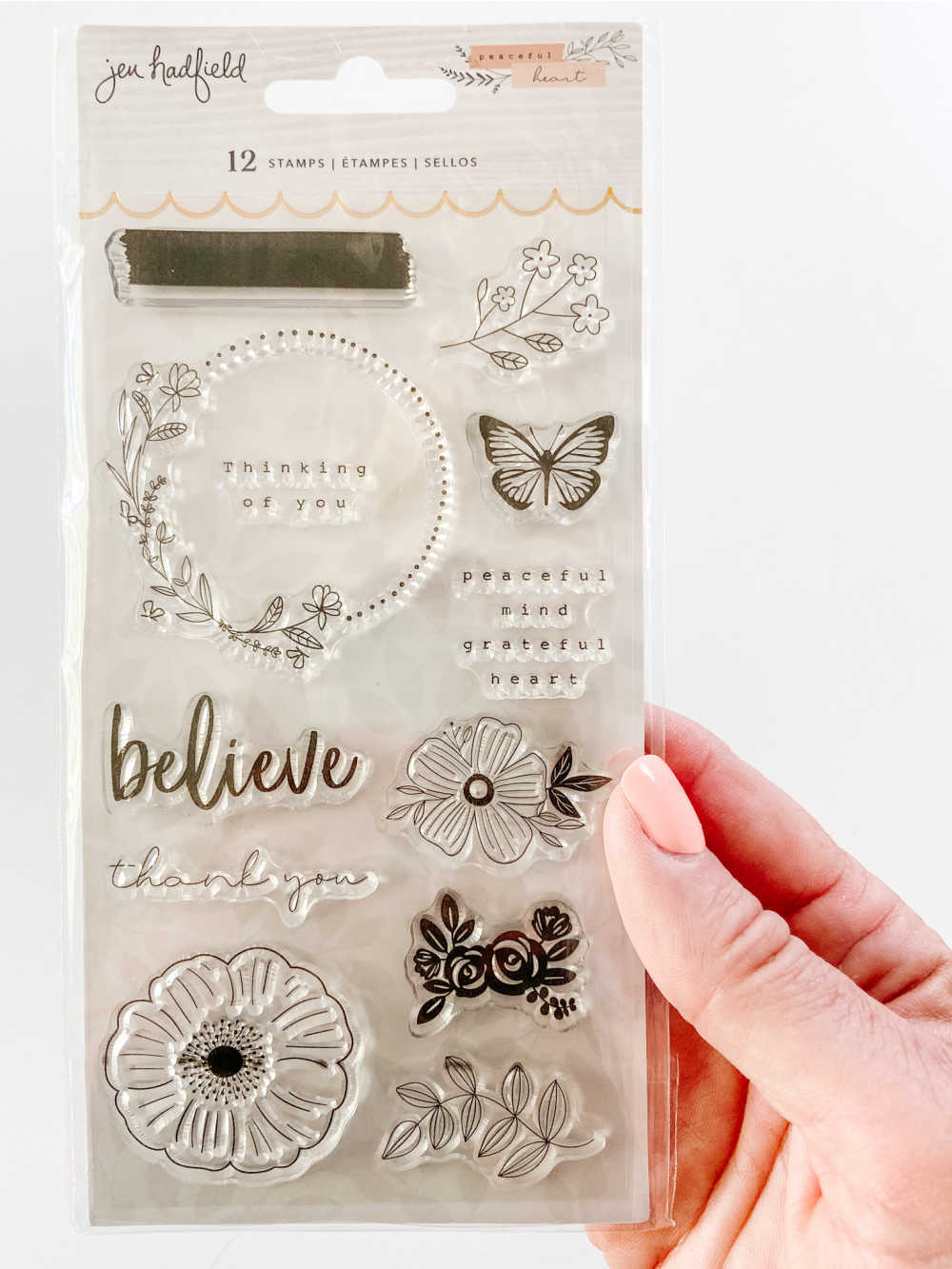 New Jen Hadfield Peaceful Heart Line! My new Pebbles paper and embellishment line with a cozy boho feel is available now!