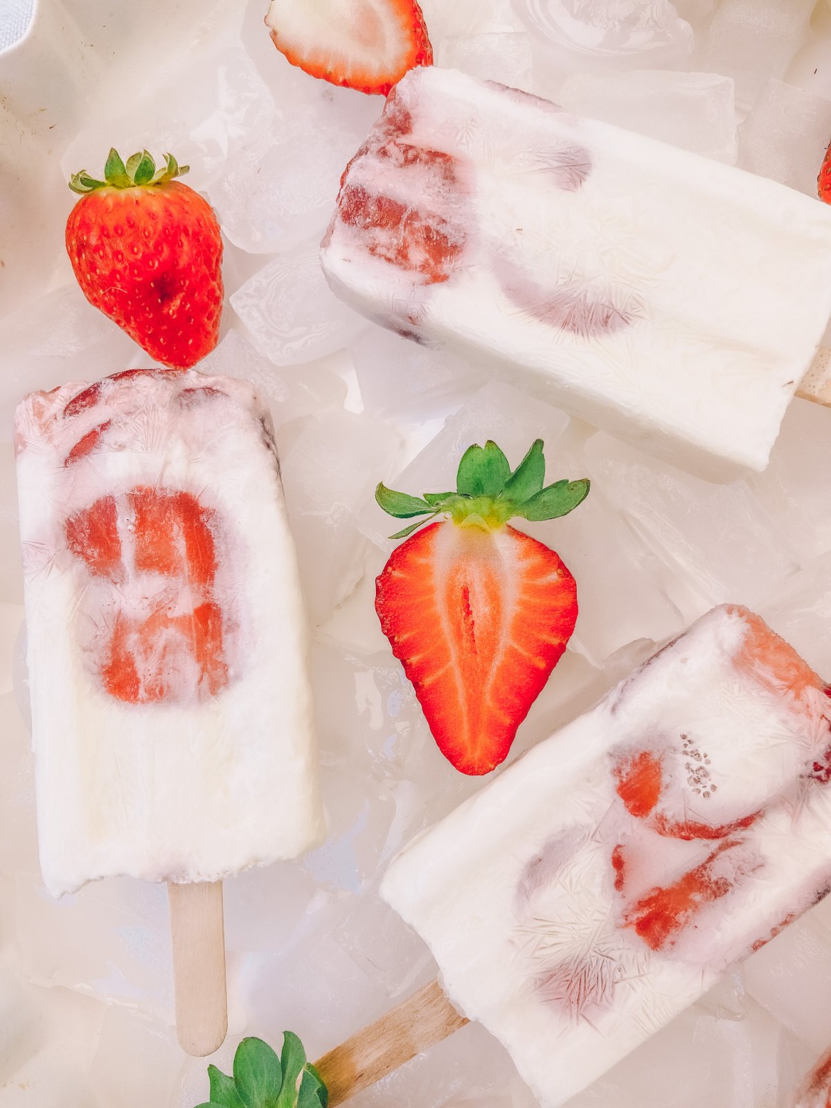 3-Ingredient Strawberry Creamsicle Popsicles - keto and 3.5 net carbs!