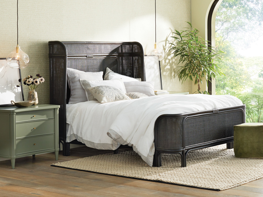 Arhaus Maya Rattan Bed 