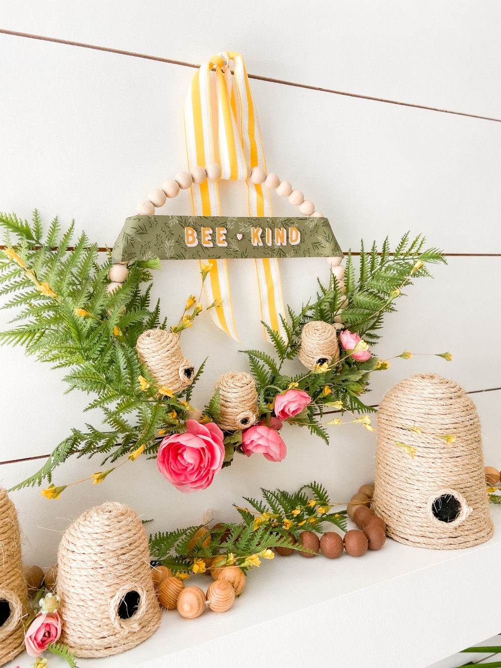 How to Make a Bee Skep Wreath - Celebrate & Decorate