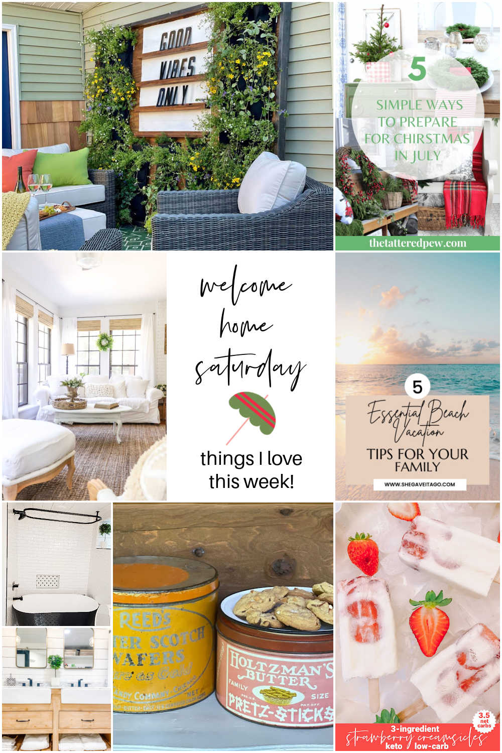 Welcome Home Saturday with Life Unfolding. DIY projects, bathroom remodel update and things I love this week for Summer.