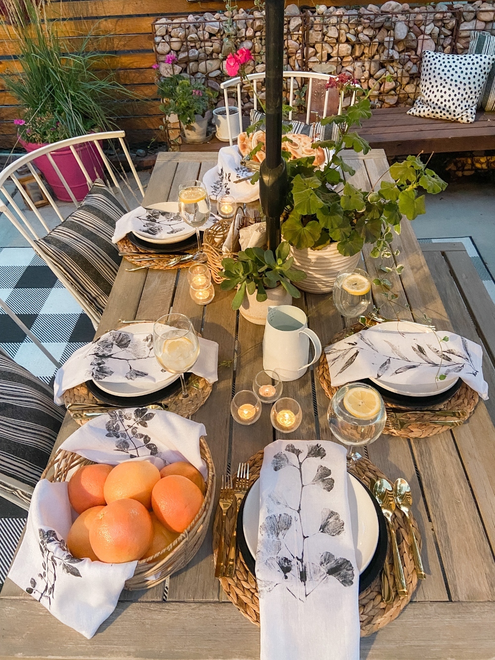 Dollar Store Stamped Leaf Napkins. Dress up your Autumn table by creating DIY stamped napkins with leaves from your neighborhood or a special place! 