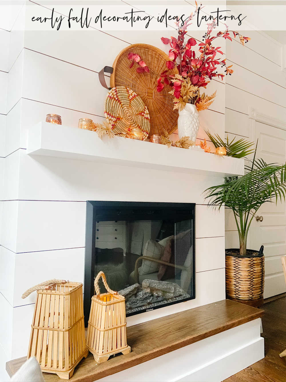 Easy Early Fall Decorating Ideas. Wondering how to transition from summer to early Fall? Here are some easy ideas with no pumpkins! 