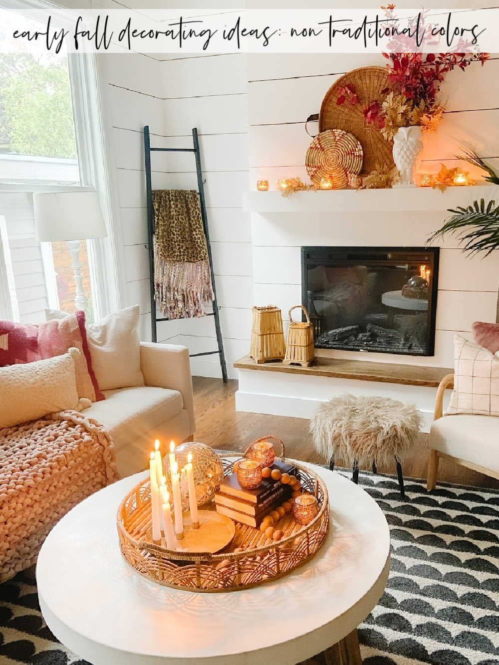 Easy Early Fall Decorating Ideas. Wondering how to transition from summer to early Fall? Here are some easy ideas with no pumpkins! 