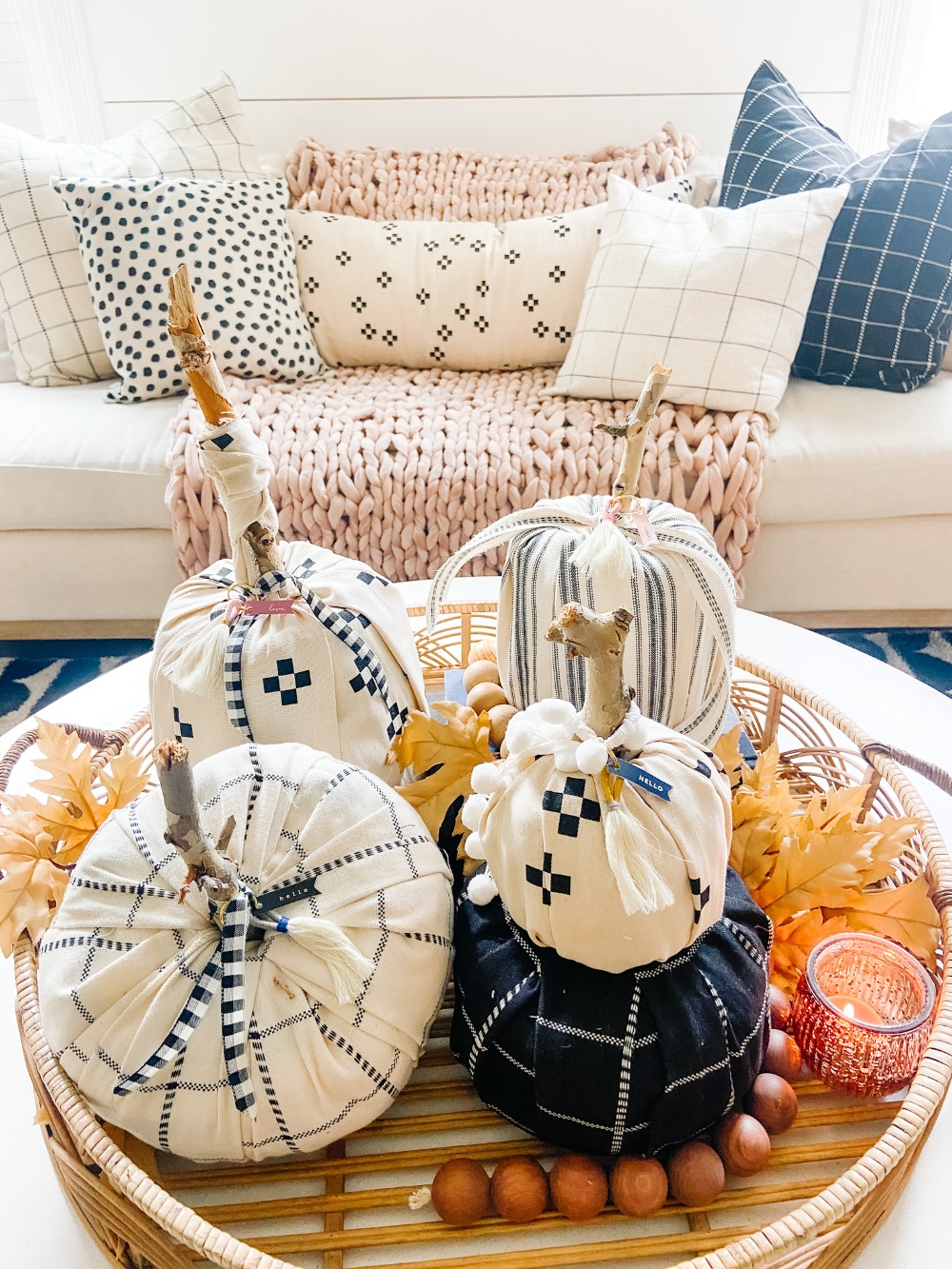 Elevated Fabric Toilet Paper Pumpkins. Transform toilet paper into the cutest pumpkins for fall in FOUR different shapes and customize them for YOUR decor!