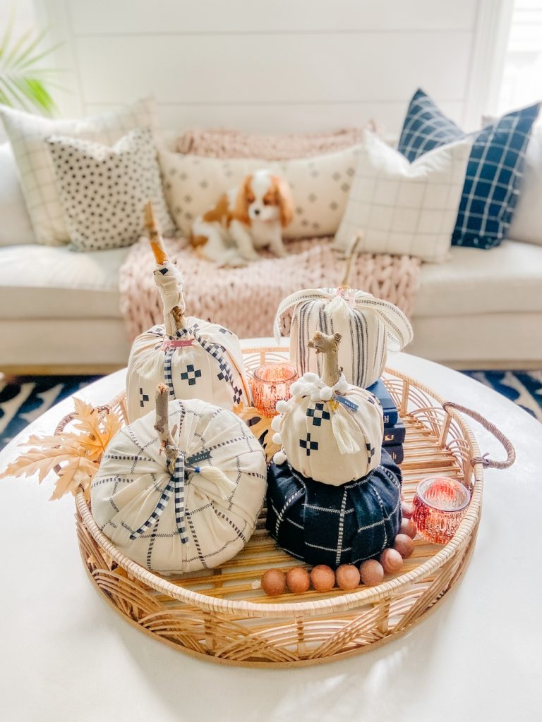 Fabric Wrapped Pumpkins