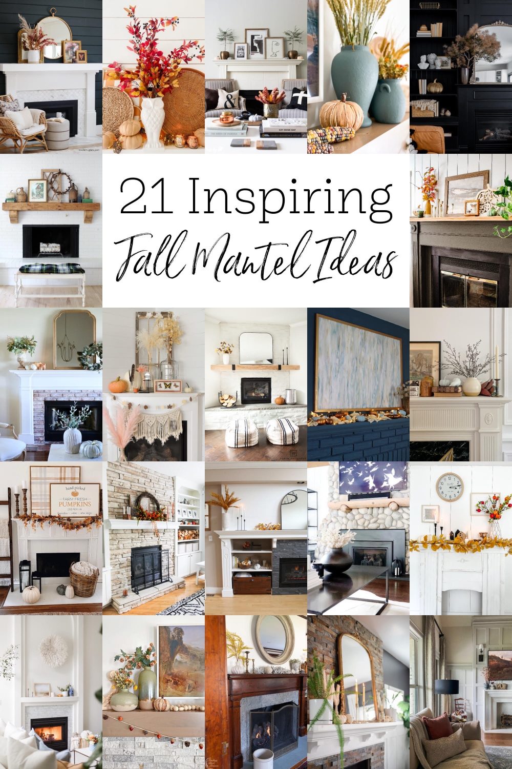 Boho Cottage Easy Fall Mantel Ideas. Create a earthy, textured mantel using items you already have! 