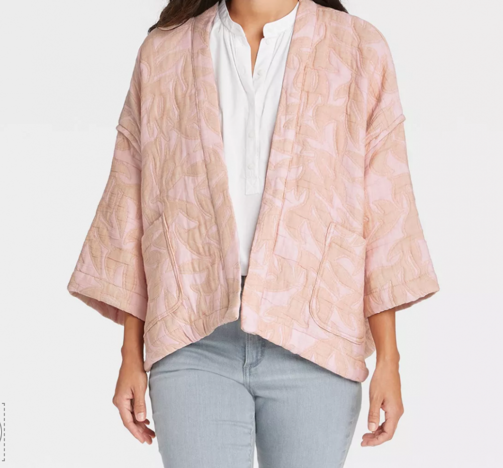 blush kimono jacket for fall 