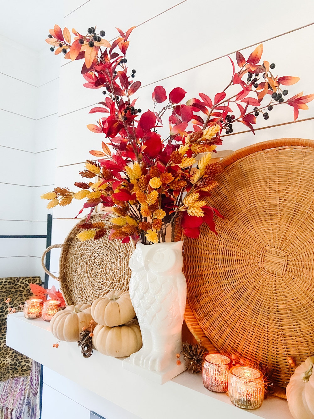 Boho Cottage Fall Decorating Ideas. How to add warm and relaxing fall touches to your home with a few DIY projects and decorating ideas!