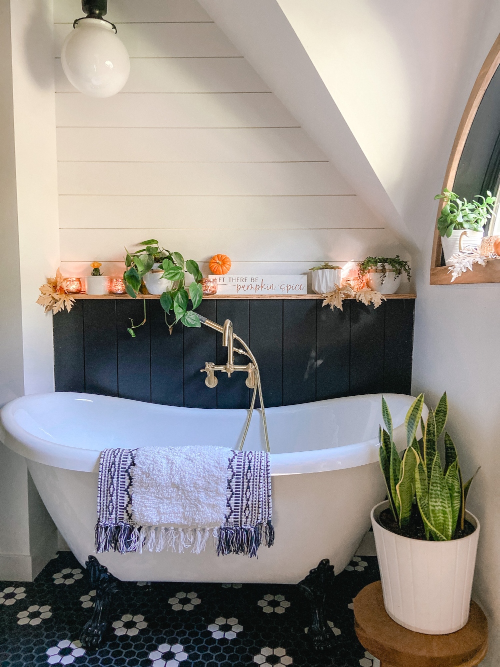 Our New Bedroom and Bathroom Decorated for Fall! Step inside our cozy 1891 bedroom and bathroom remodel with warm rustic touches.