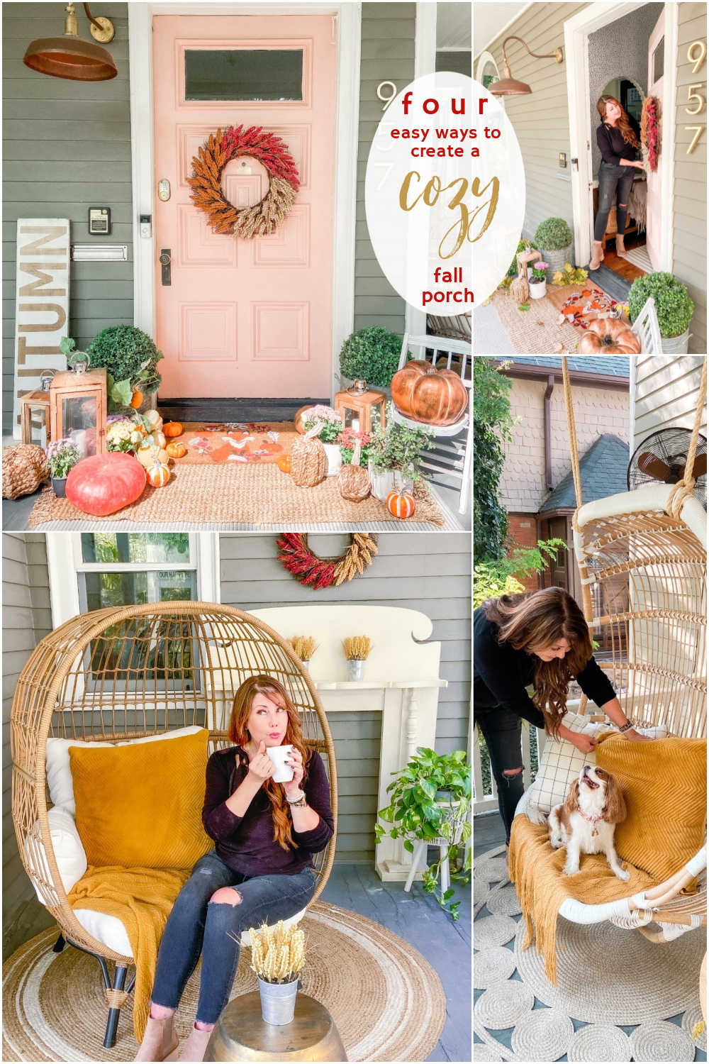 Boho Cottage Fall Porch Four Ways to Make it Cozy