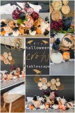 Easy Halloween Crow Tablescape
