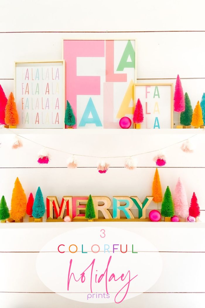 falalala Three Colorful Holiday Signs