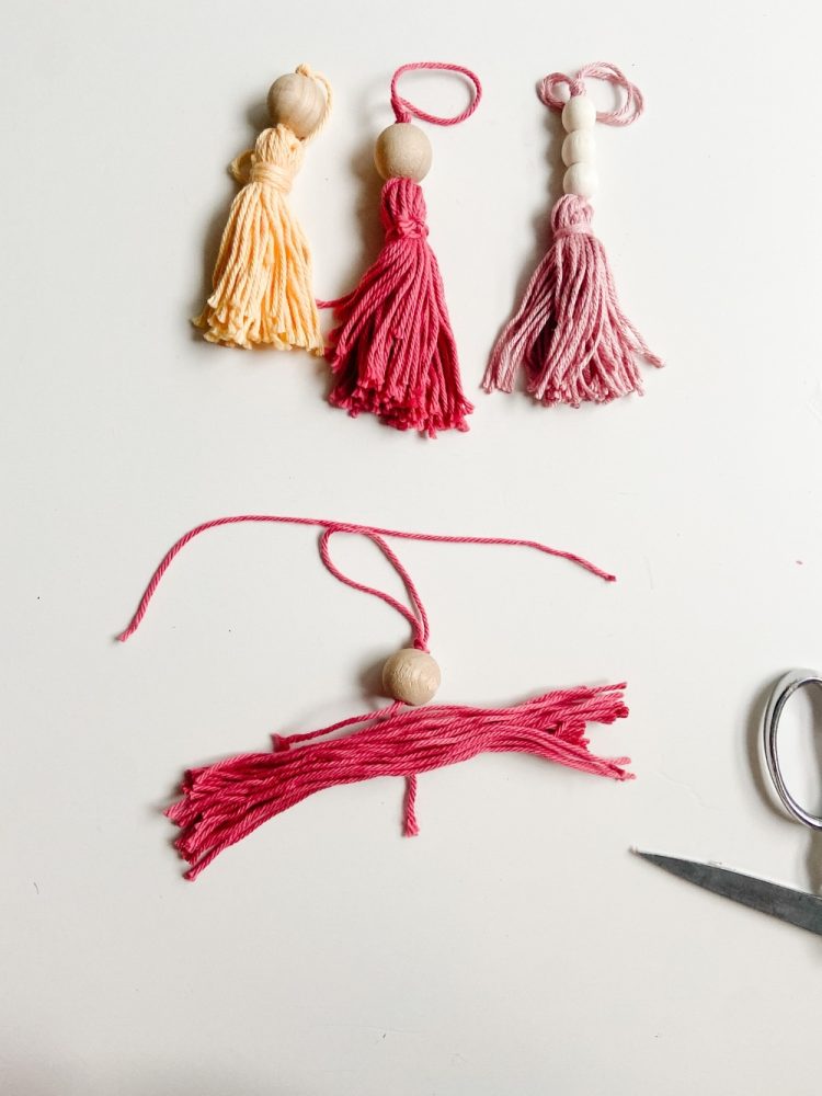 5-Minute Boho Tassel Ornaments -- inexpensive and easy to make!