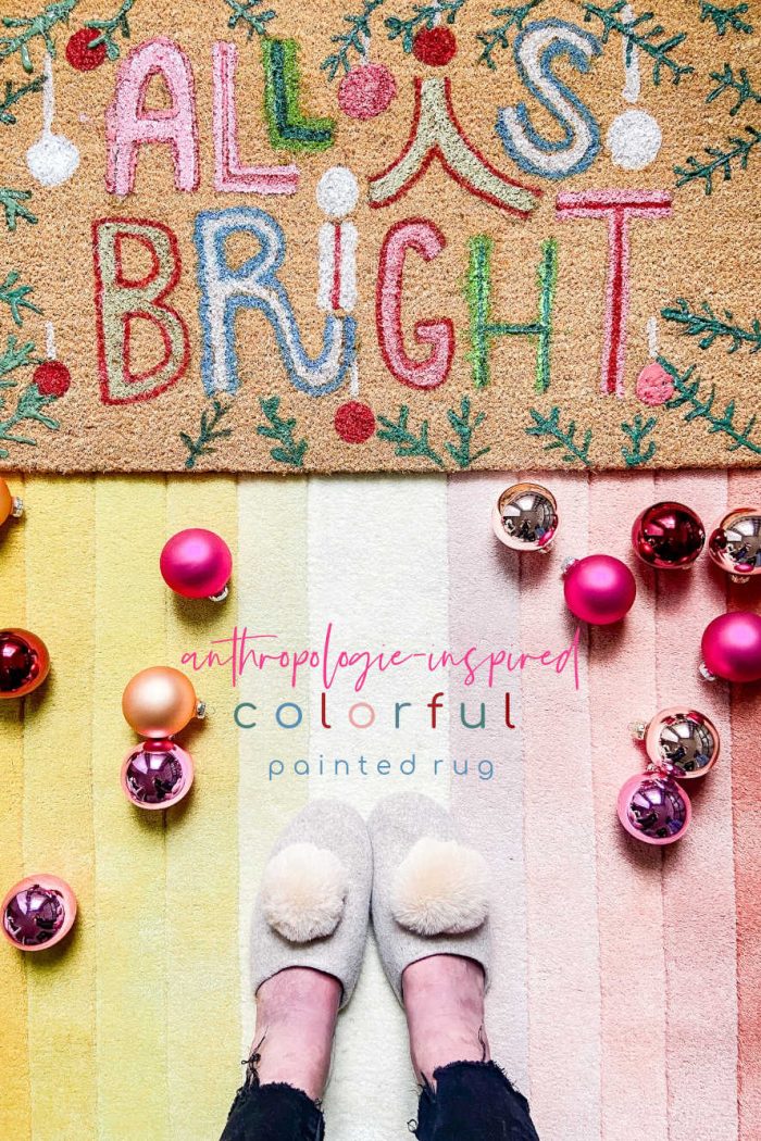 Anthropologie-Inspired Colorful Holiday Doormat
