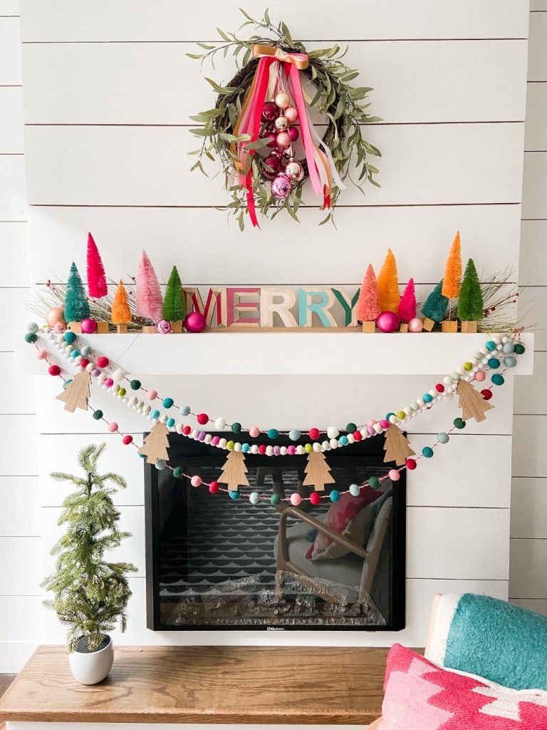 Colorful Holiday Mantel Ideas