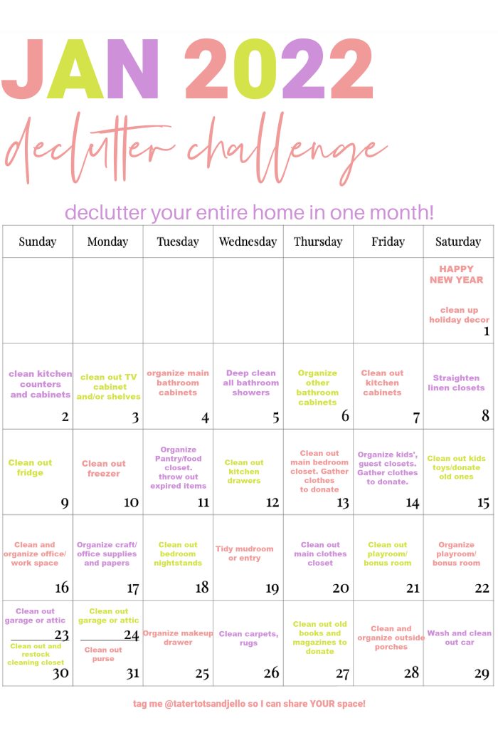 January Declutter Challenge 2022!