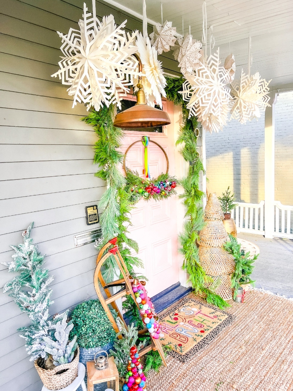 My Colorful Holiday Cottage Tour. Adding whimsical elements and colors to our historic home for the holidays with easy DIY ideas! 