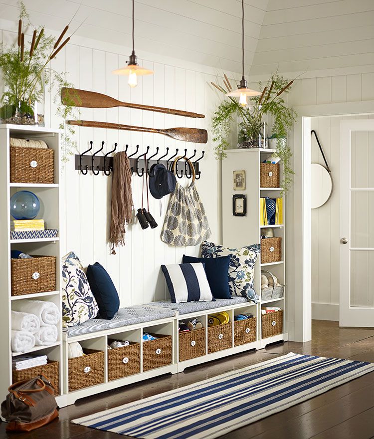 organized mudroom 