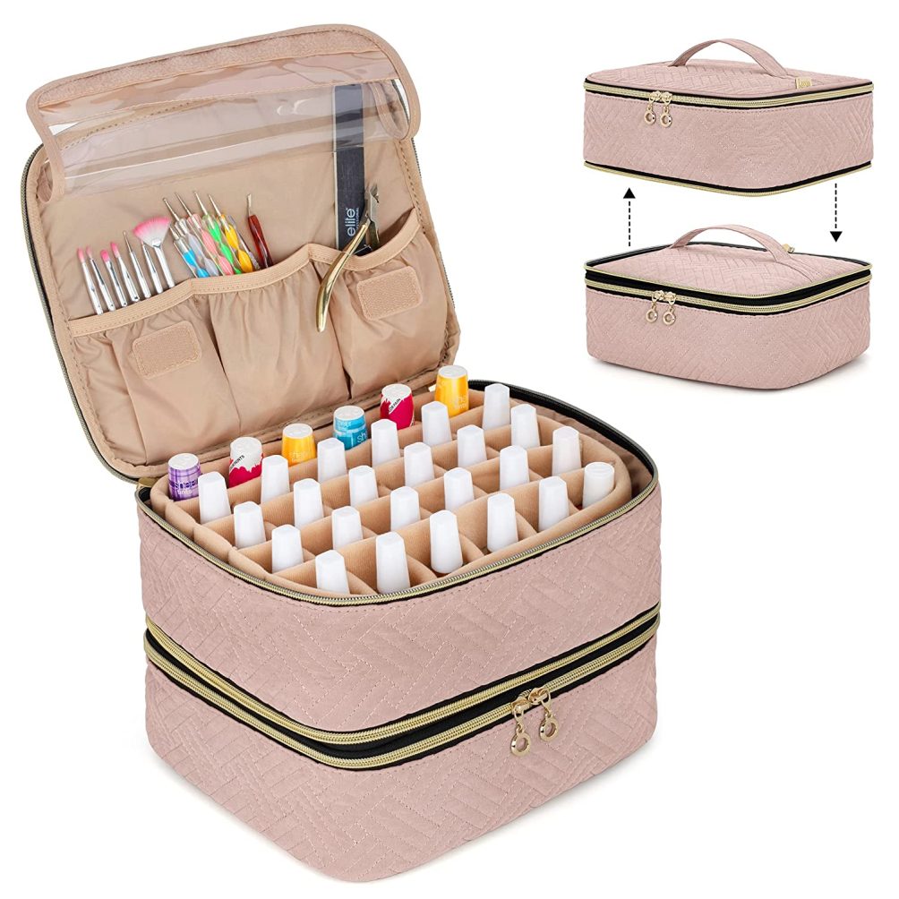 Help your teen get organized with a nail polish organizer case.