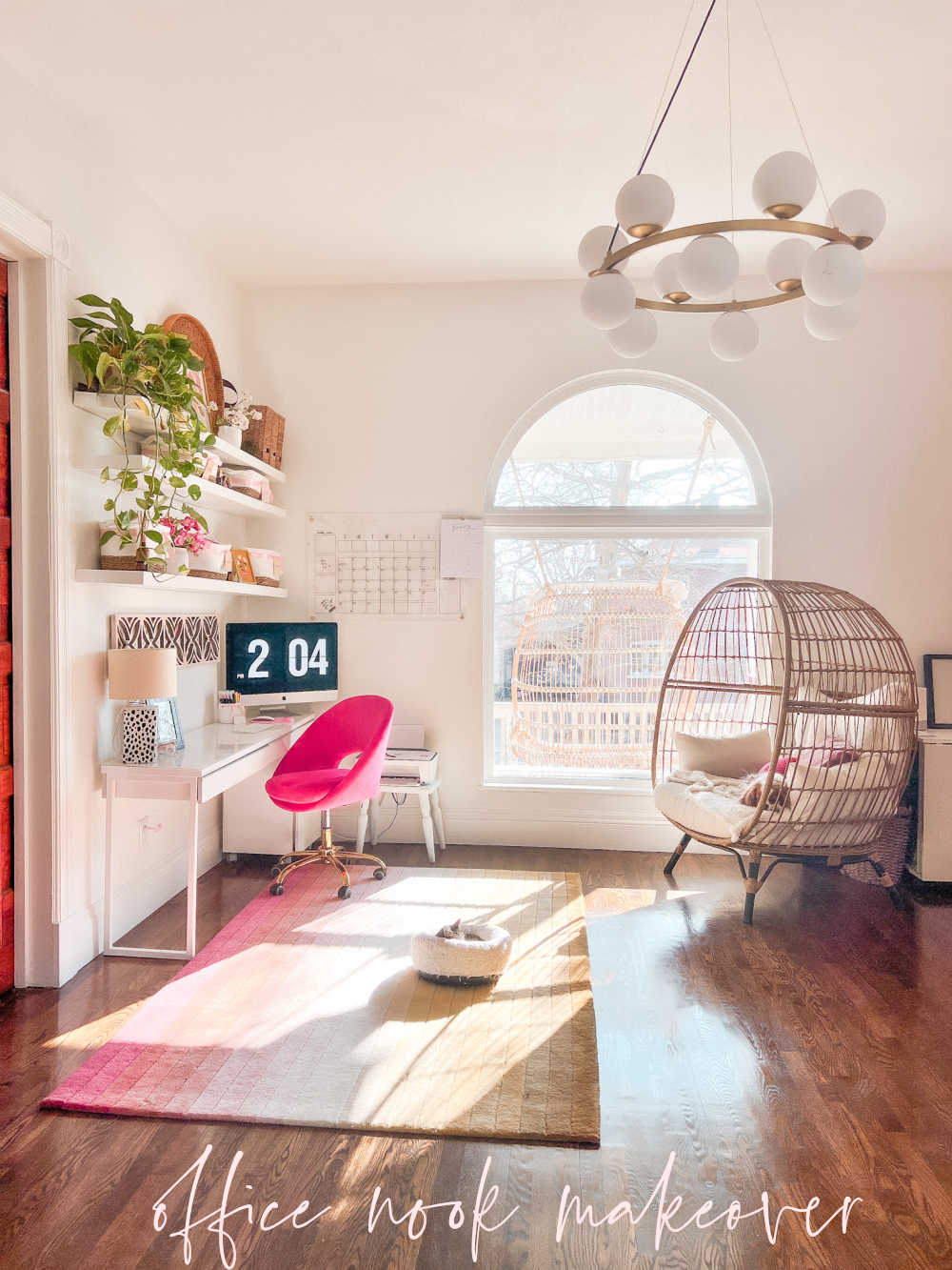 New Year Office Organizing! I organized my office nook with new baskets, tags and a bright and happy new look!