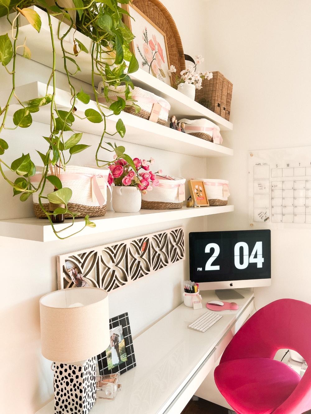 New Year Office Organizing! I organized my office nook with new baskets, tags and a bright and happy new look!